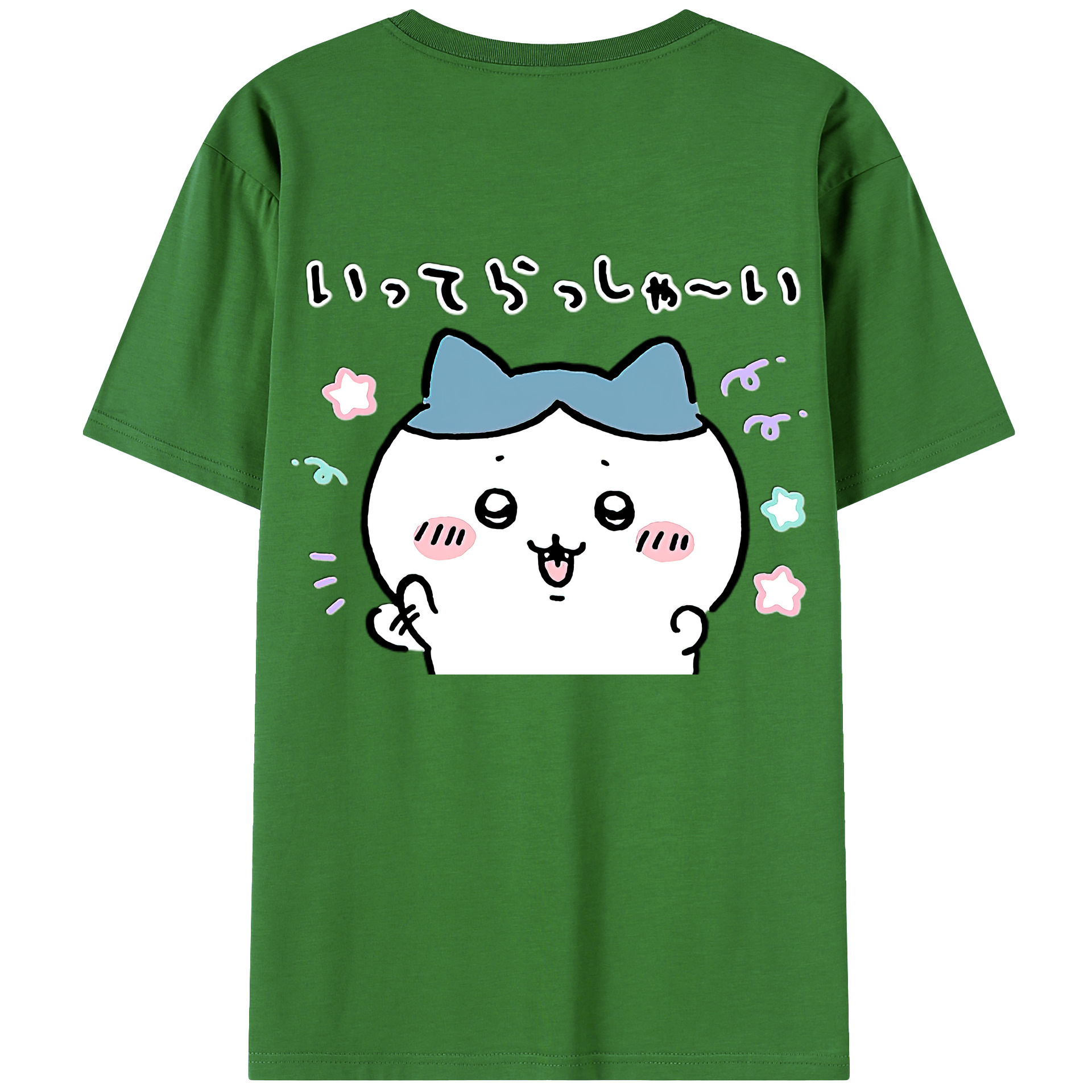 （画像用） ちいかわ ハチワレ Chii-kawa hachiware レディース半袖Tシャツ(バックプリント)